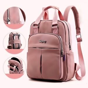 New leisure nylon ladies CHINA Bagpack (Pink)